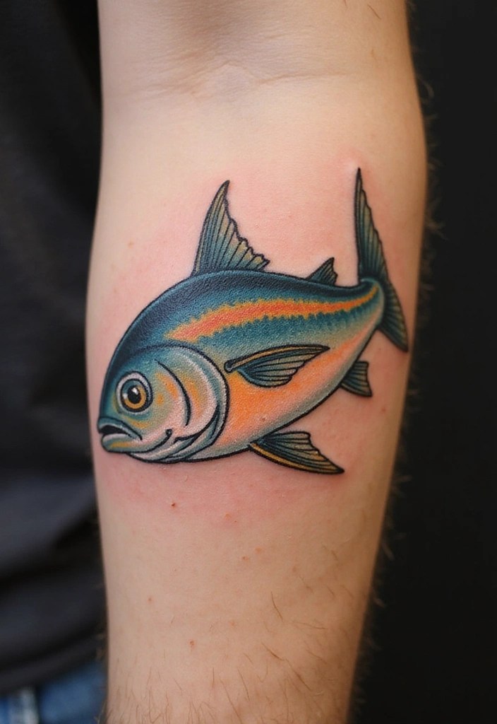 11 Sardine Tattoos That'll Make You Rethink Fishy Ink (You Won't Believe #5!) - 10. Vintage-Inspired Sardine Tattoo