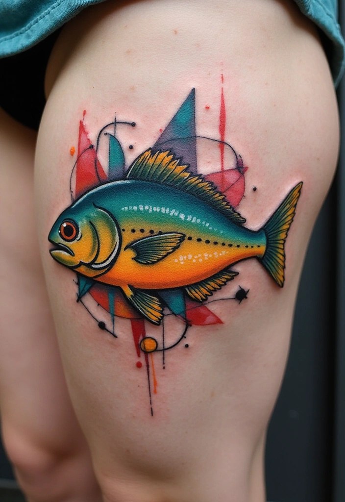 11 Sardine Tattoos That'll Make You Rethink Fishy Ink (You Won't Believe #5!) - 9. Abstract Sardine Art