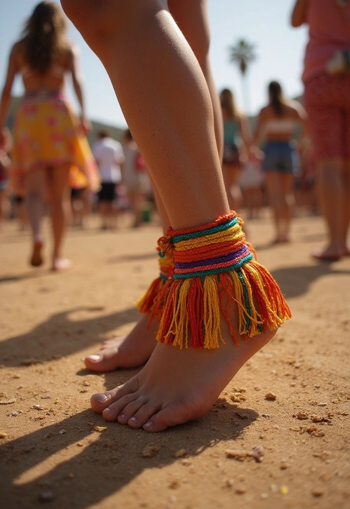 12 Trendy Ankle Jewels for Every Occasion (You Won't Believe #5!) - 11. Festival-Ready Fringe Anklets