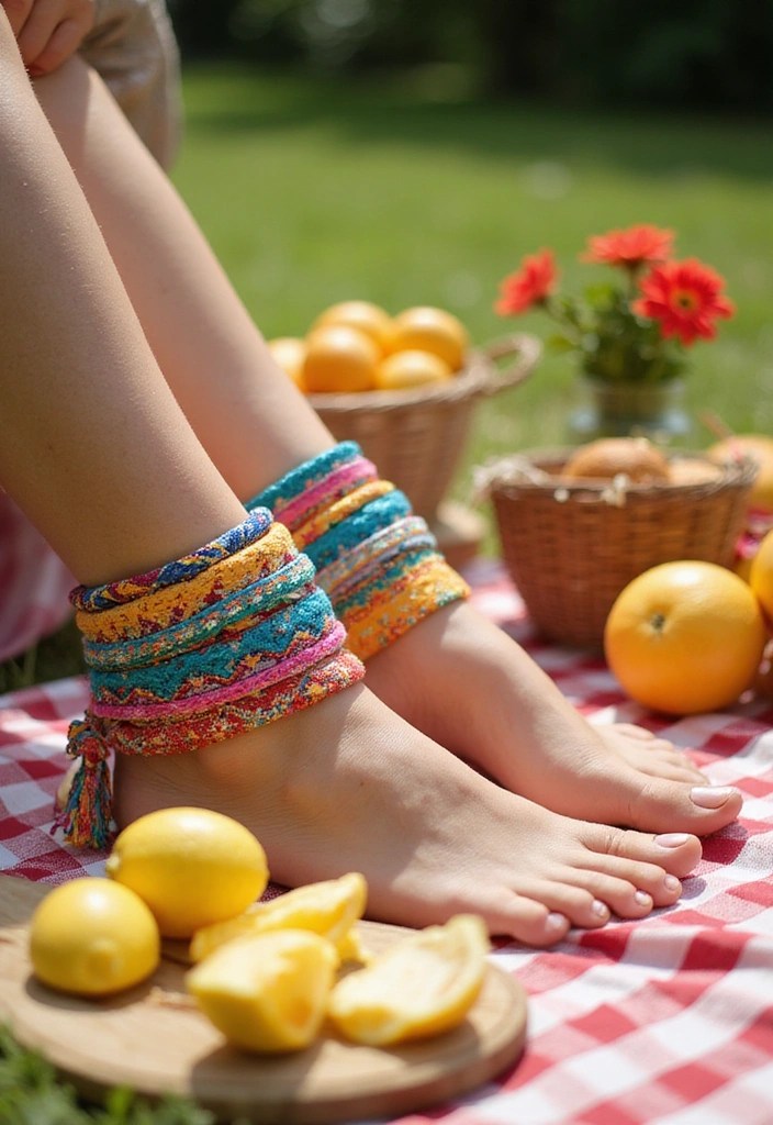 12 Trendy Ankle Jewels for Every Occasion (You Won't Believe #5!) - 5. Colorful Fabric Anklets
