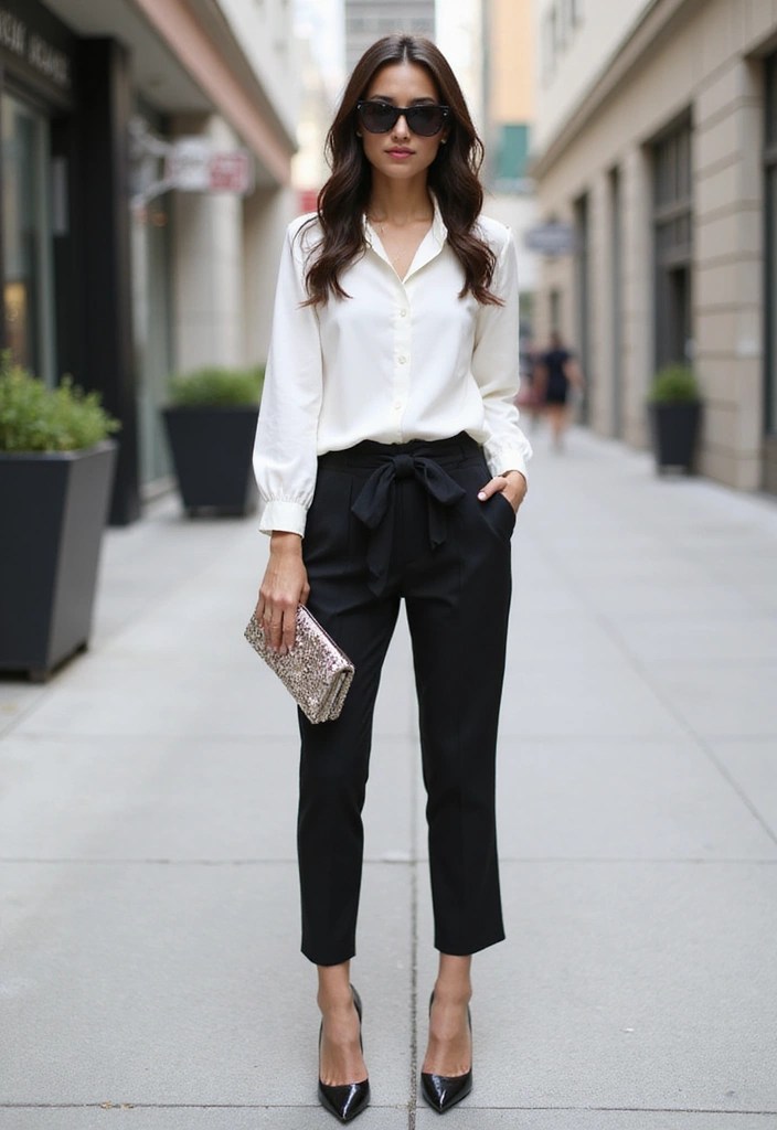 15 Affordable Women's Outfit Ideas Under $50 That Will Make You Look Like a Million Bucks! - 2. Trendy Paperbag Waist Trousers