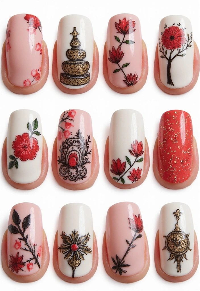 15 Chic French Nail Art Inspirations That Will Make Heads Turn! - 15. Artistic Freehand