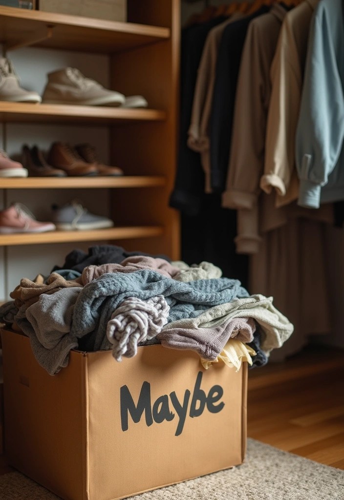 15 Decluttering Hacks for Your Closet That Will Change Everything (You'll Thank Us!) - 14. Create a ‘Maybe’ Box