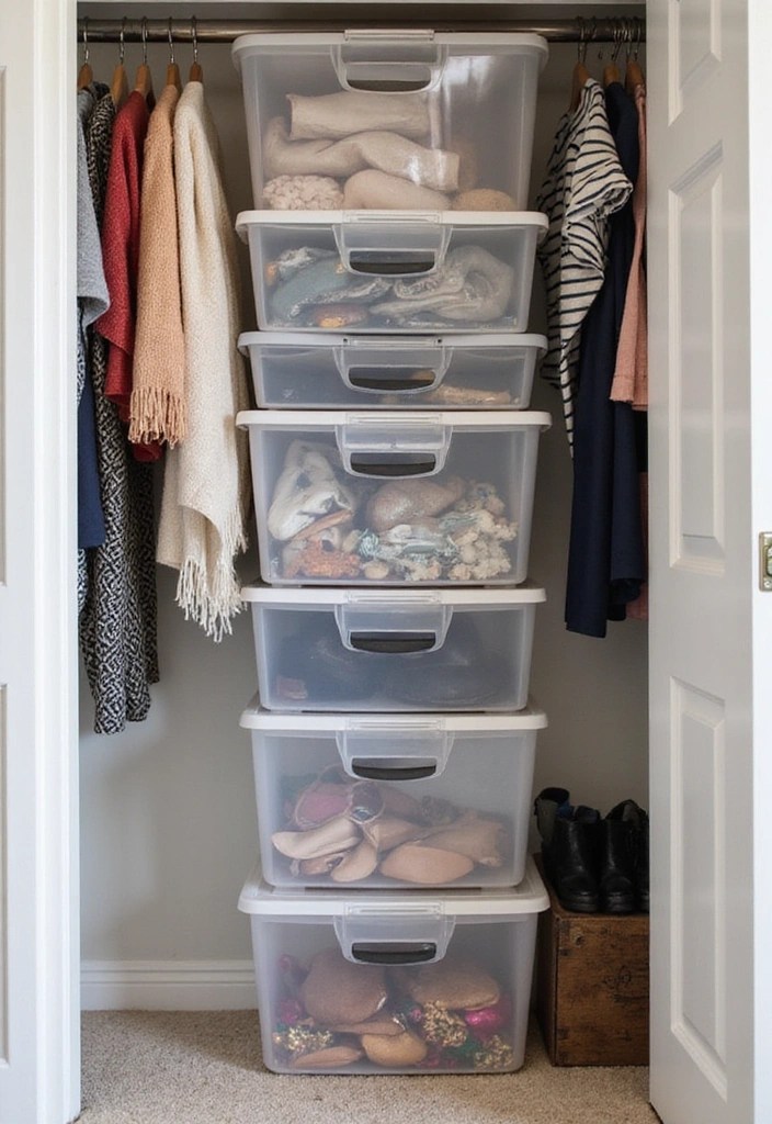 15 Decluttering Hacks for Your Closet That Will Change Everything (You'll Thank Us!) - 4. Use Clear Storage Bins