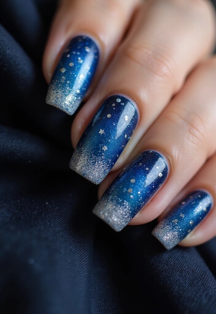 15 Gorgeous Star Nails You Can DIY at Home (Your Friends Will Be Amazed!) - 4. Starry Night Sky