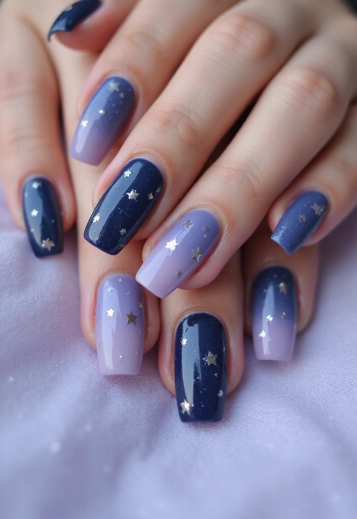 15 Gorgeous Star Nails You Can DIY at Home (Your Friends Will Be Amazed!) - 6. Ombre Star Nails
