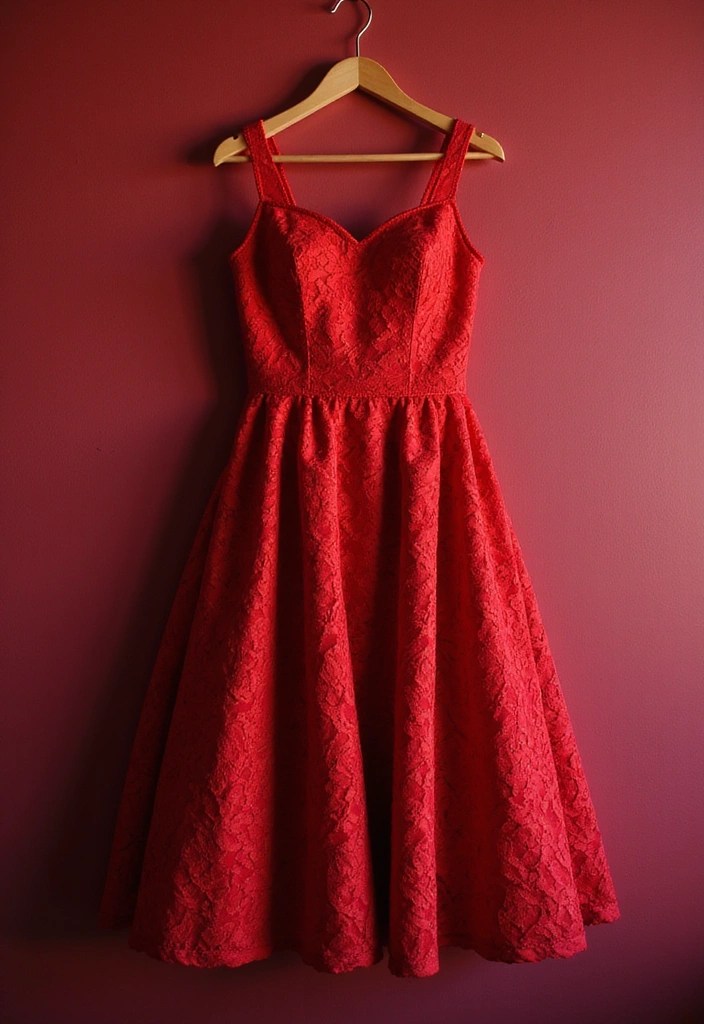 15 Must-Have Lacy Dresses to Transform Your Wardrobe (Don't Miss #8!) - 2. Bold Red Lace Dress