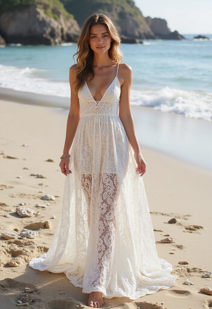 15 Must-Have Lacy Dresses to Transform Your Wardrobe (Don't Miss #8!) - 3. Bohemian Maxi Lace Dress