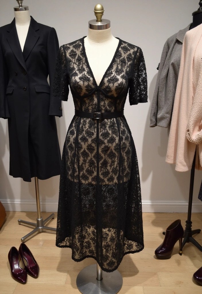 15 Must-Have Lacy Dresses to Transform Your Wardrobe (Don't Miss #8!) - 4. Chic Midi Lace Dress