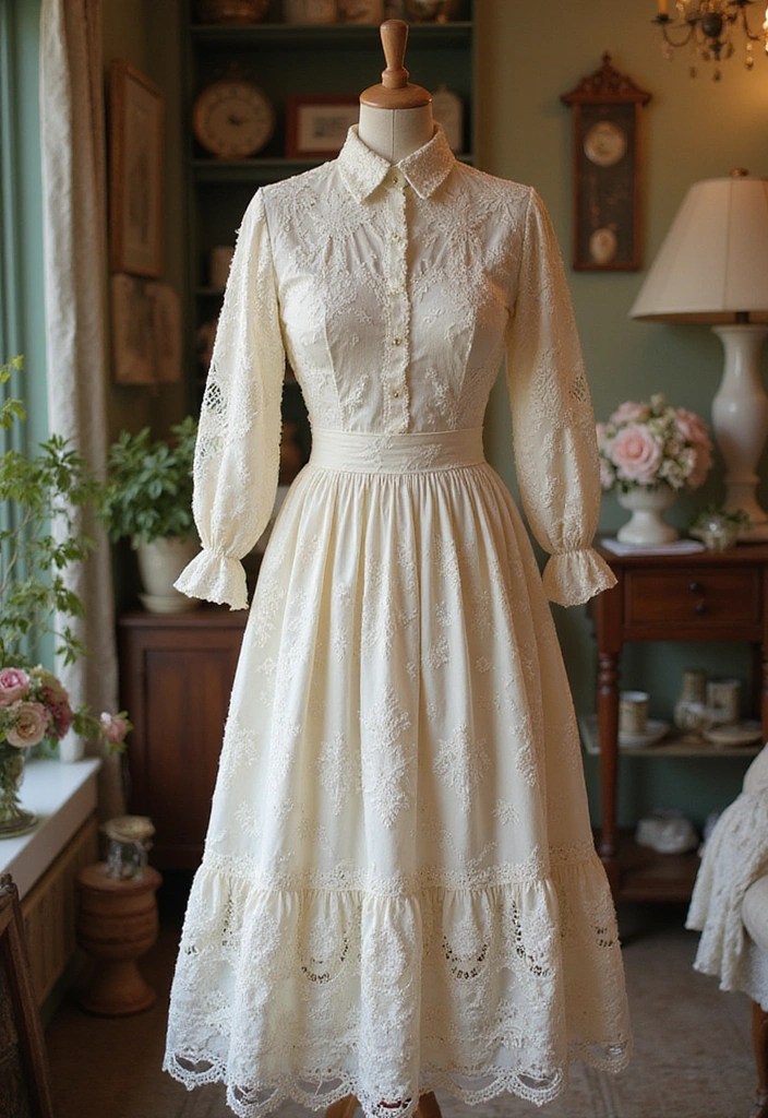 15 Must-Have Lacy Dresses to Transform Your Wardrobe (Don't Miss #8!) - 7. Vintage Lace Tea Dress
