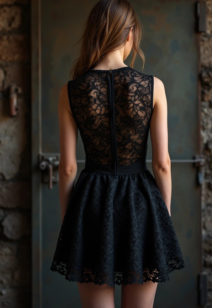 15 Must-Have Lacy Dresses to Transform Your Wardrobe (Don't Miss #8!) - 8. The Edgy Black Lace Dress