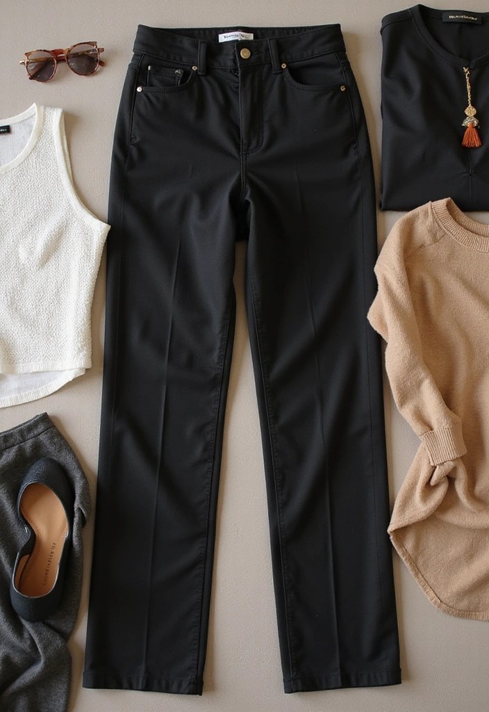 22 Versatile Pieces for Your Women's Travel Capsule Wardrobe (Don't Miss #12!) - 11. Basic Black Trousers