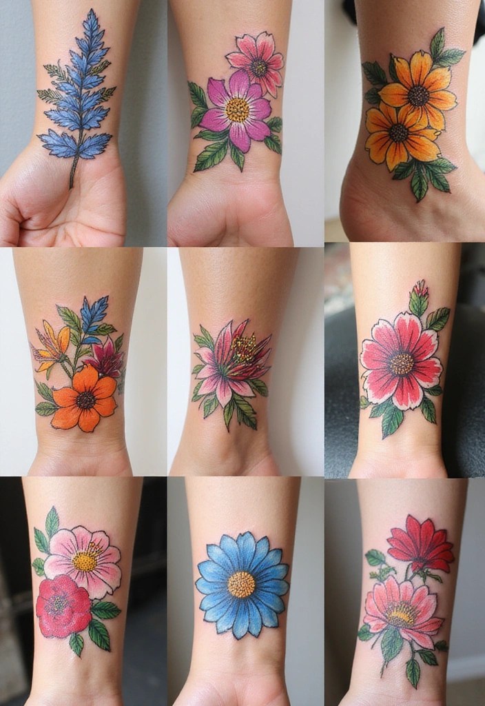 7 Creative Body Art Ideas You Can DIY at Home - 1. Floral Temporary Tattoos