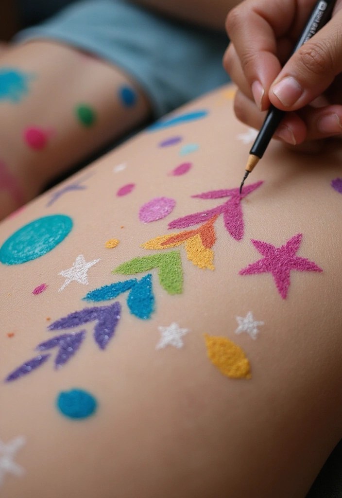 7 Creative Body Art Ideas You Can DIY at Home - 6. Paint Pens for Easy Designs