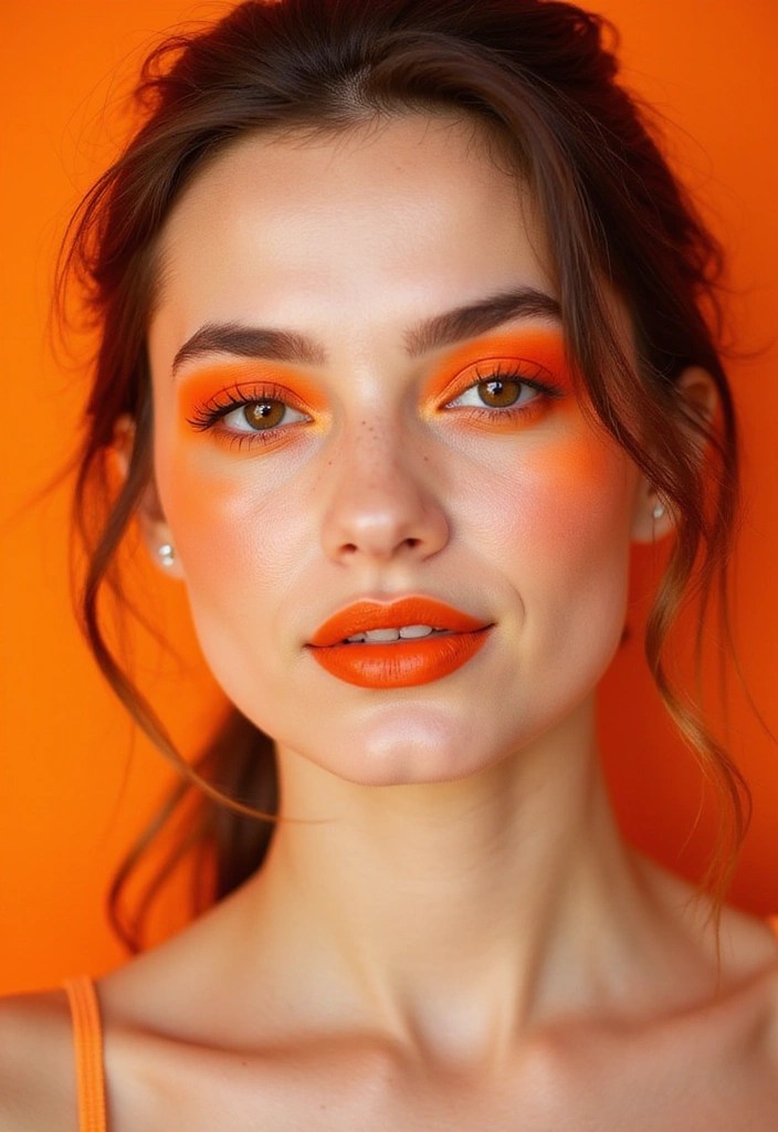 7 Step-by-Step Tutorials for Vibrant Monochromatic Makeup (Transform Your Look!) - 5. Orange You Glad?