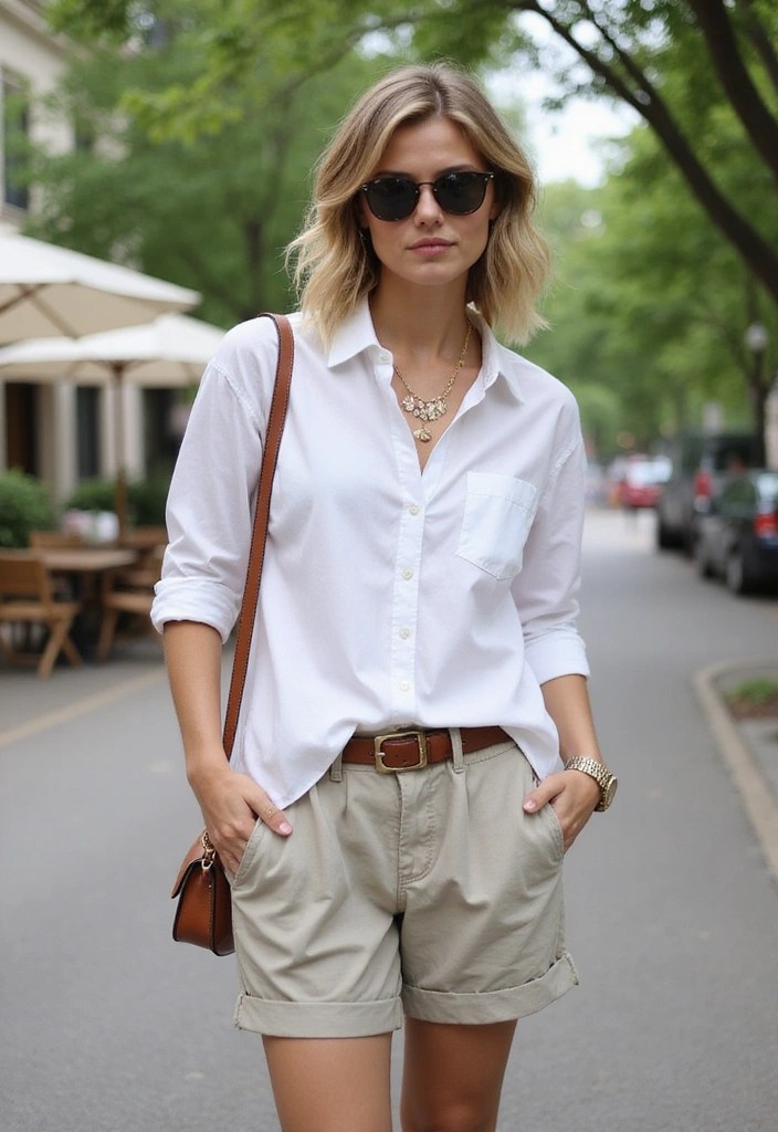 How to Style a White Shirt 5 Ways for Effortless Chic - 4. Weekend Vibes