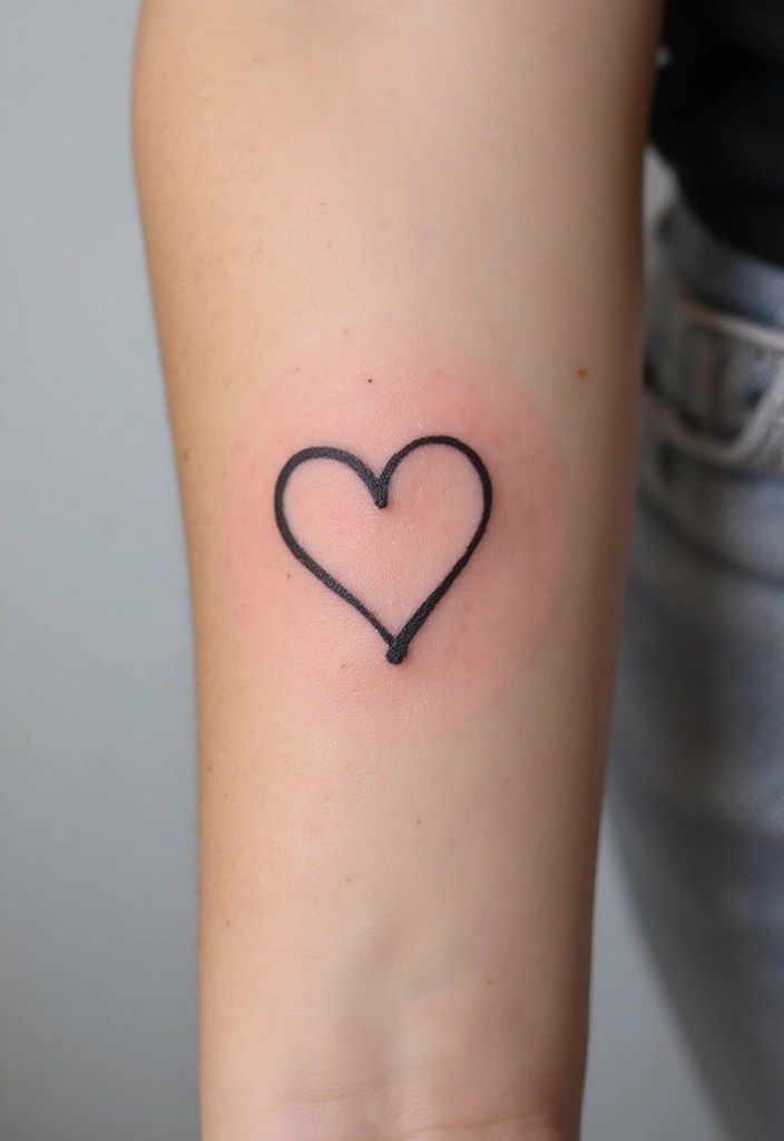 Minimalist Tattoos with Hidden Meanings: Designs That Speak Volumes - 2. The Minimalist Heart