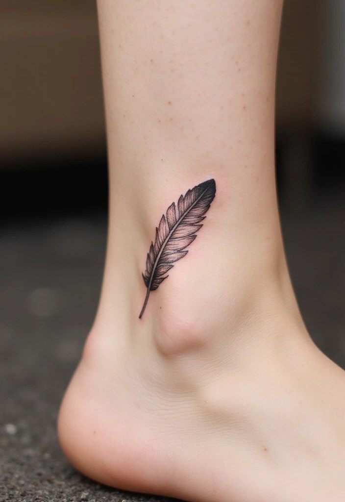 Minimalist Tattoos with Hidden Meanings: Designs That Speak Volumes - 6. The Feather