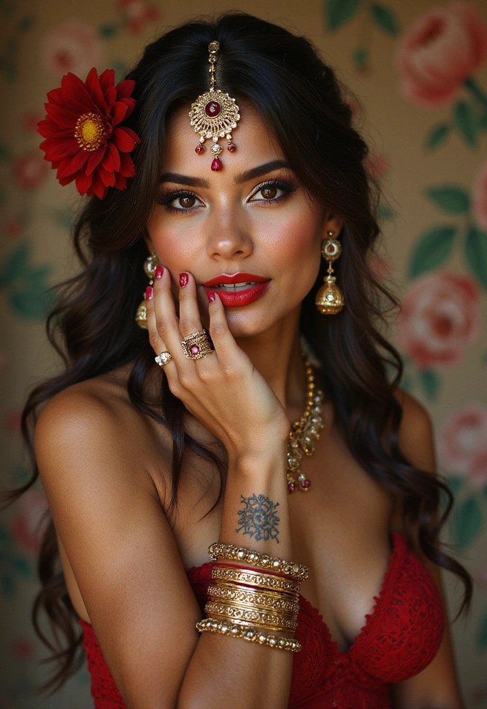 15 Trendy Nail Art & Mini Tattoo Combos You’ll Regret Not Trying - 13. Cultural Inspirations