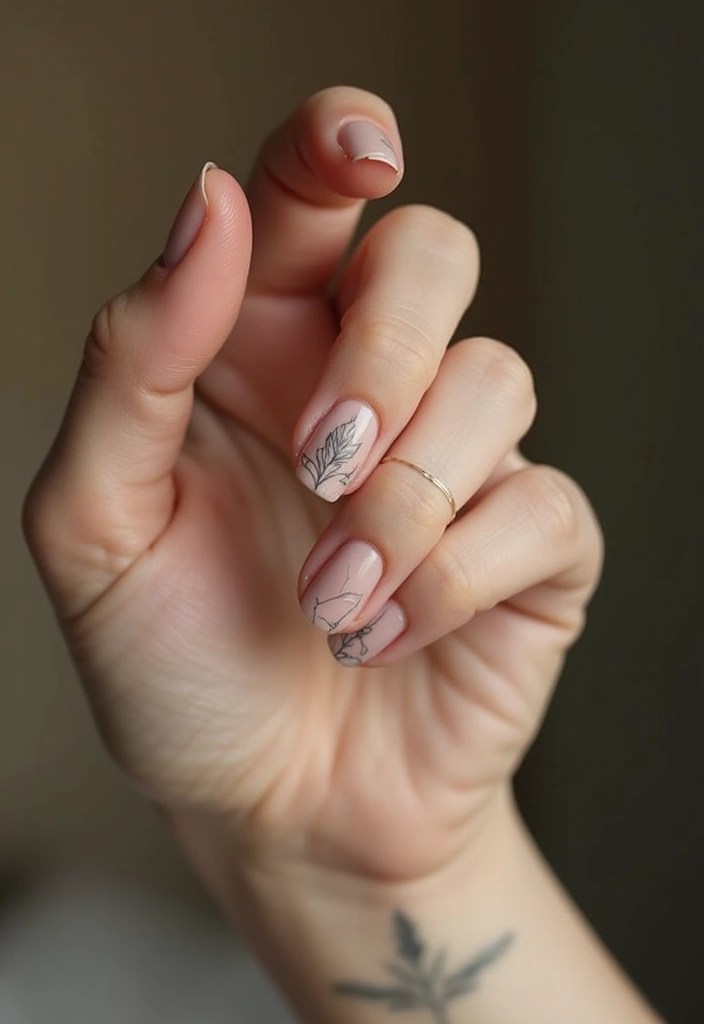 15 Trendy Nail Art & Mini Tattoo Combos You’ll Regret Not Trying - 4. Minimalistic Lines