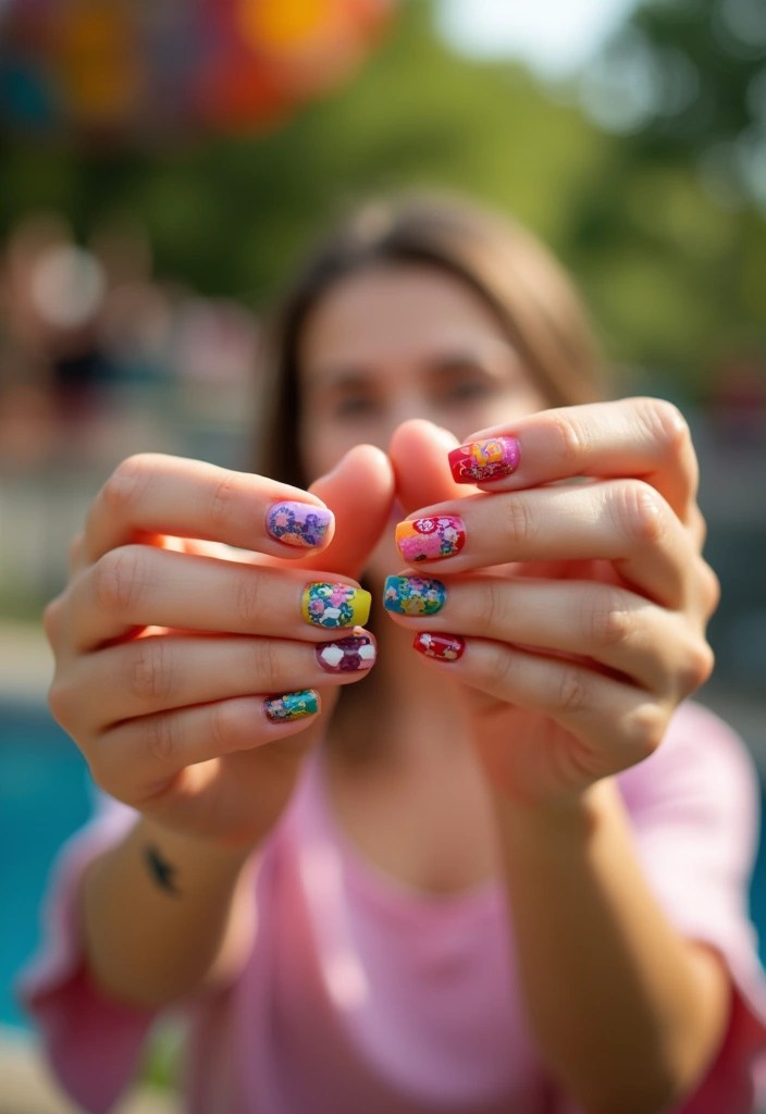 15 Trendy Nail Art & Mini Tattoo Combos You’ll Regret Not Trying - 5. Playful Patterns