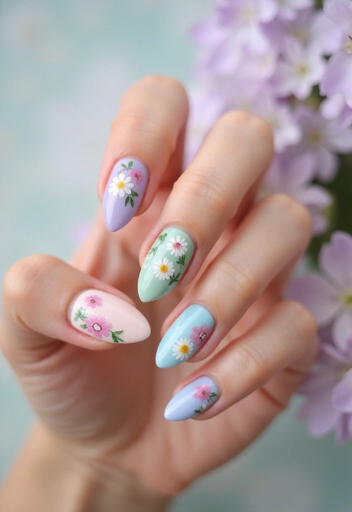 8 Festive Labubu Nails Designs for Every Celebration (Get Ready to Shine!) - 2. Floral Fantasy: Spring Celebrations