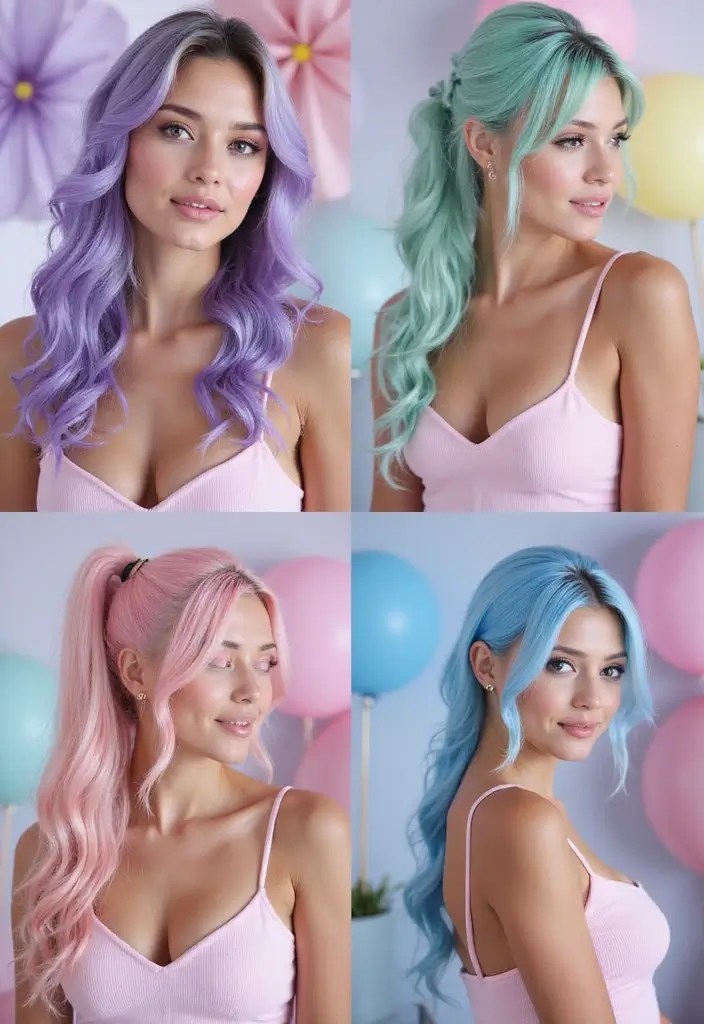 Discover the Best Hair Colors for Your Unique Skin Tone and Hair Type! - 7. Pastel Perfection: Hair Colors for Adventurous Souls