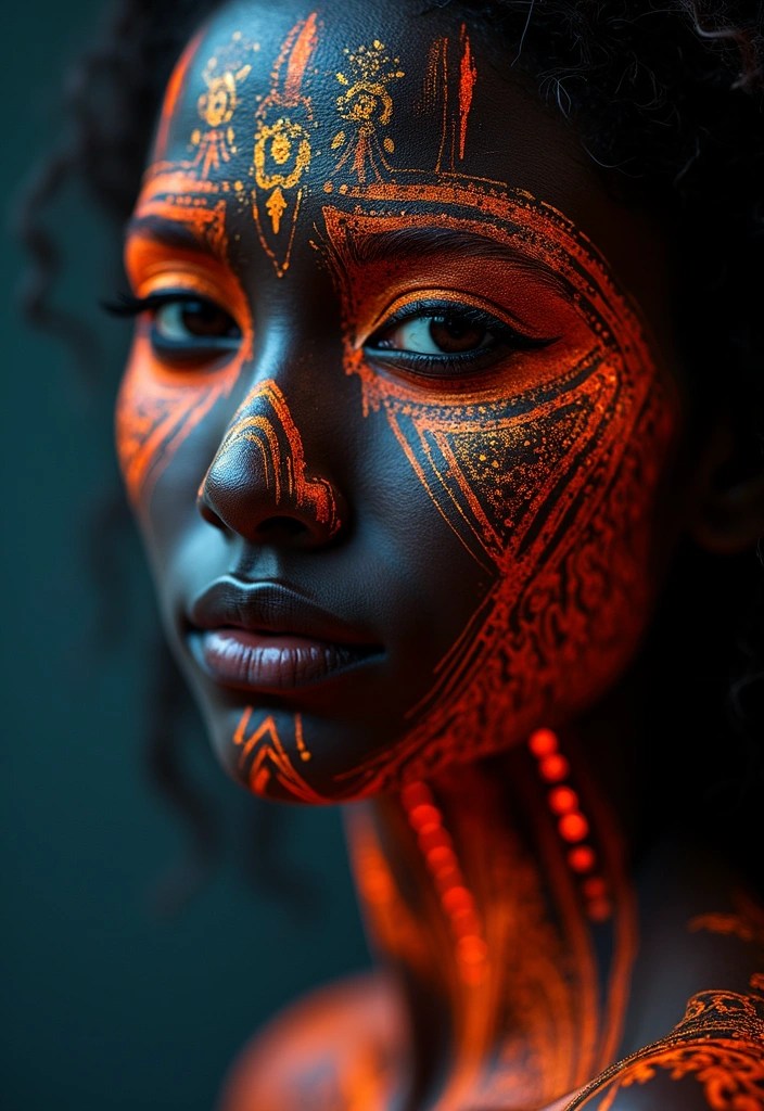 DIY Glow-In-The-Dark Body Art for Festival Nights - 3. Tribal Tattoos