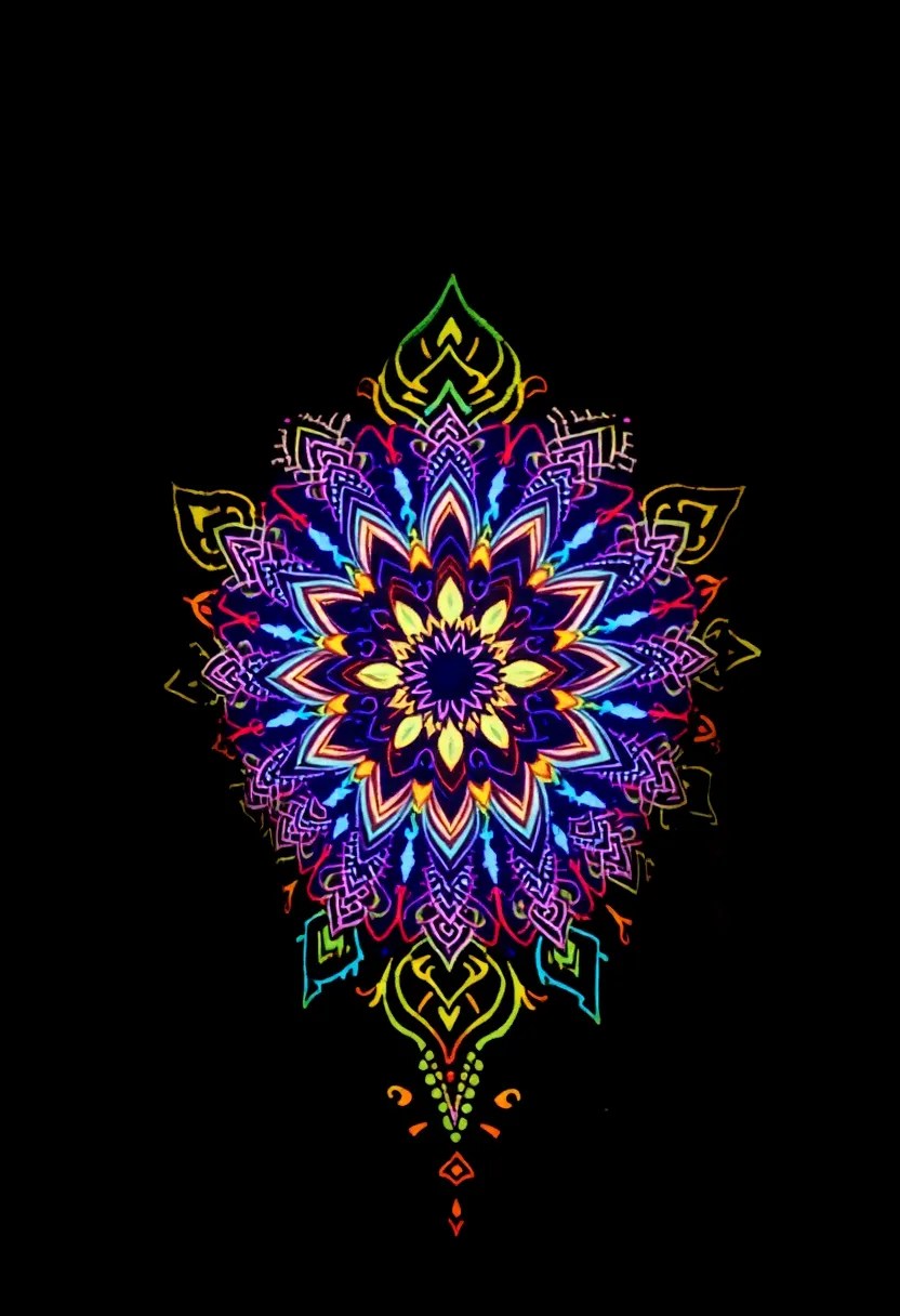 DIY Glow-In-The-Dark Body Art for Festival Nights - 9. Colorful Mandalas