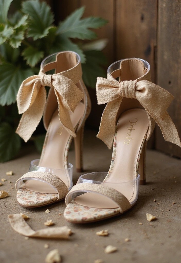 Lucite Heels with a Twist: 15 Ribbon Ideas That Would Make Marilyn Monroe Proud! - 10. Organic Textures