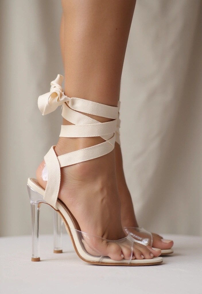 Lucite Heels with a Twist: 15 Ribbon Ideas That Would Make Marilyn Monroe Proud! - 12. Elegantly Twisted Ribbons