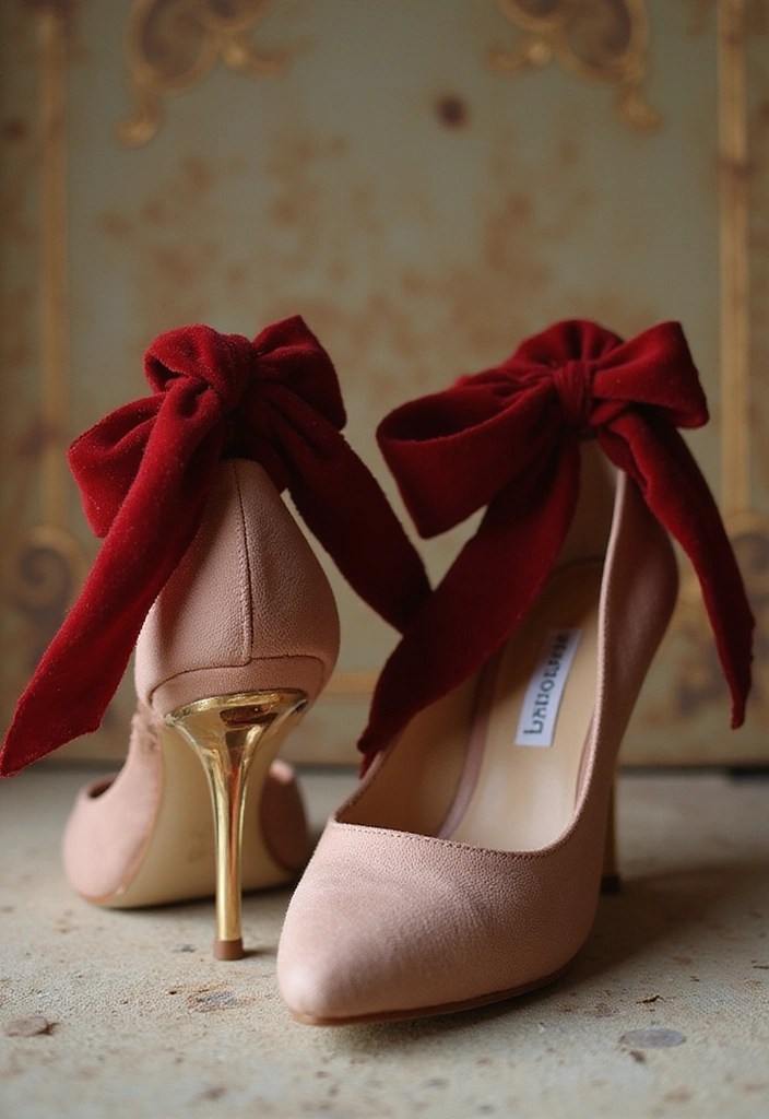 Lucite Heels with a Twist: 15 Ribbon Ideas That Would Make Marilyn Monroe Proud! - 2. Vintage Velvet Ribbons