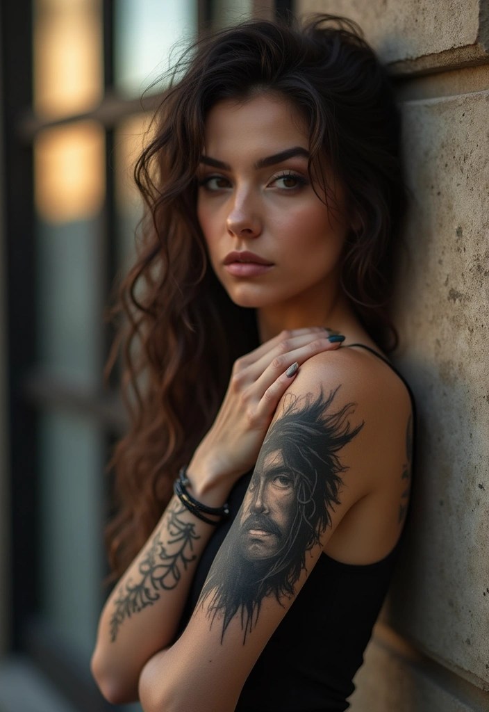 15 Dark Ornamental Tattoos That Make a Bold Statement (You Won't Believe #5!) - 13. Artistic Portraits