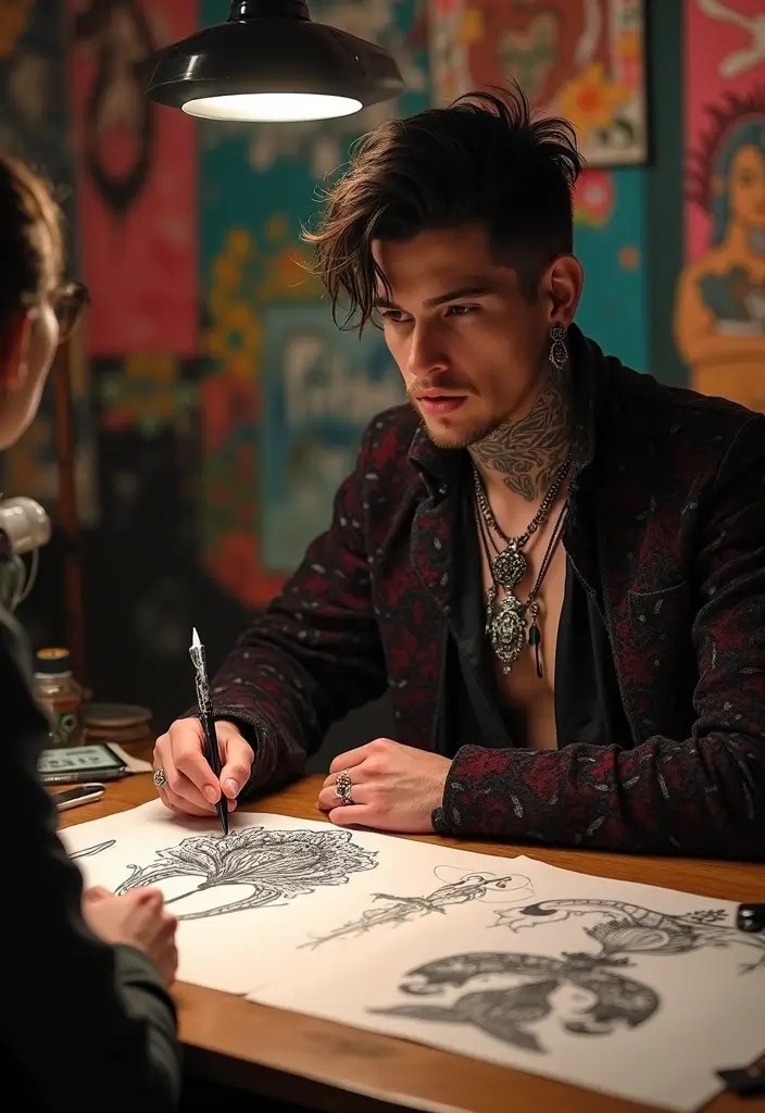 15 Dark Ornamental Tattoos That Make a Bold Statement (You Won't Believe #5!) - 15. The Artistic Collaboration