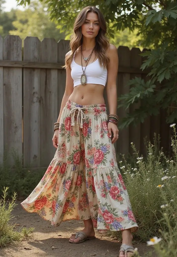 15 Stunning Date Night Skirt Ideas That Will Leave Him Speechless! 🌹 - 3. Maxi Skirt with a Boho Flair