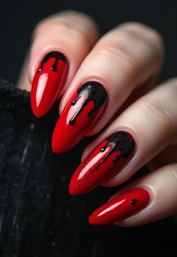 16 Creepy and Trendy Halloween Nail Art Ideas You Need to Try This Year! - 3. Bloody Nail Art
