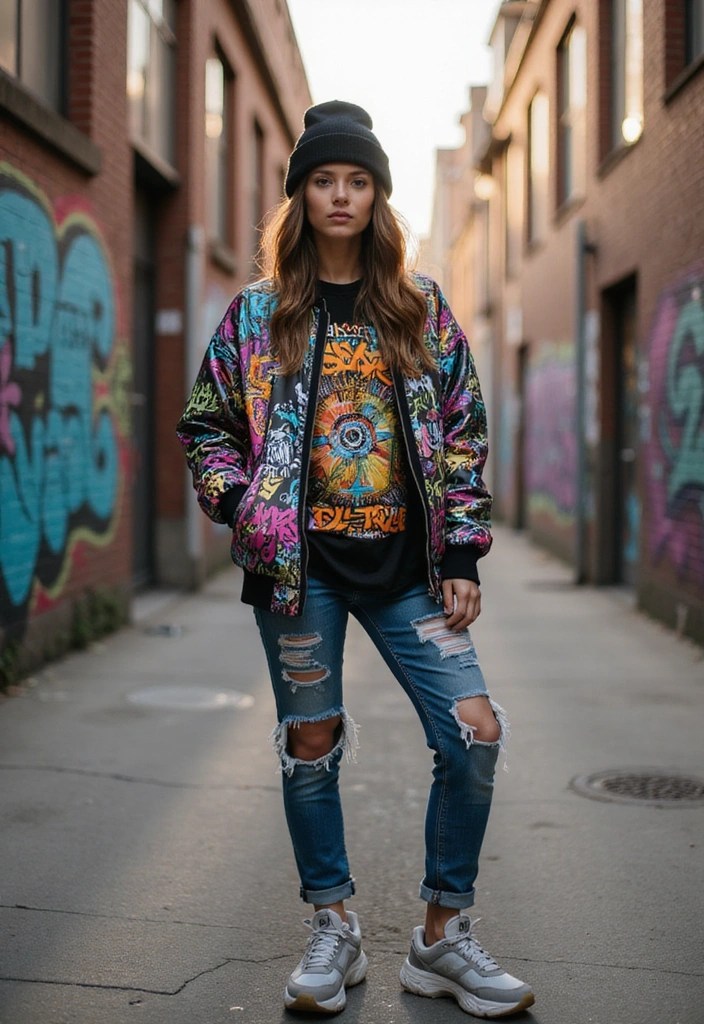 2025 Chic Streetwear Remix: Maximalist Layers & Techwear Tailoring You Can’t Ignore! - Street Art-Inspired Layers: Make a Statement