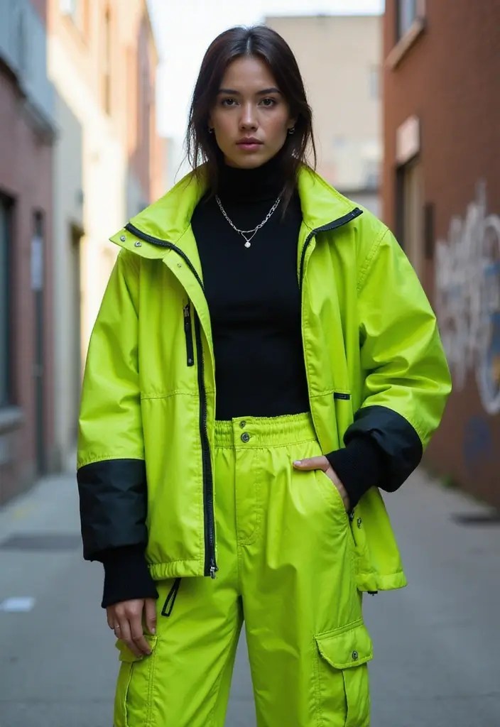 Dare to Dazzle: Neon Streetwear That Adapts to Your Every Mood! - 8. The Power of Layering: Neon Overlays