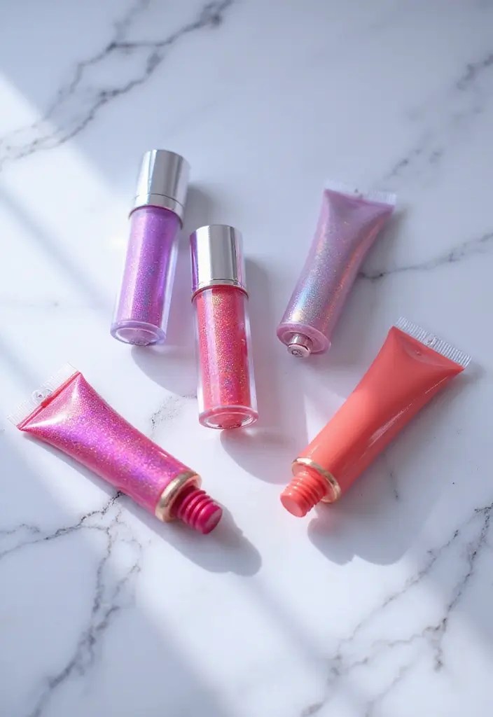 Step Into the Future: Holo-Realism Makeup Trends Set to Blow Up in 2026! - 1. Holographic Lip Gloss