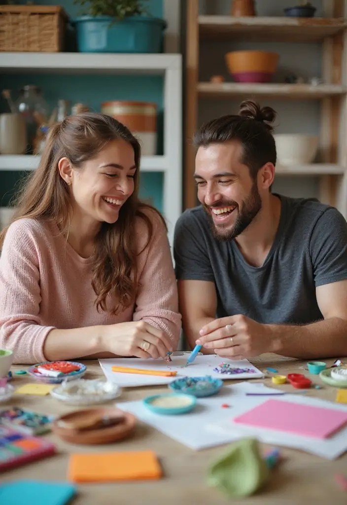 14 Cozy At-Home Date Night Ideas That Will Make You Fall in Love Again (Wait Until You Try #10!) - 13. Create a DIY Craft Together