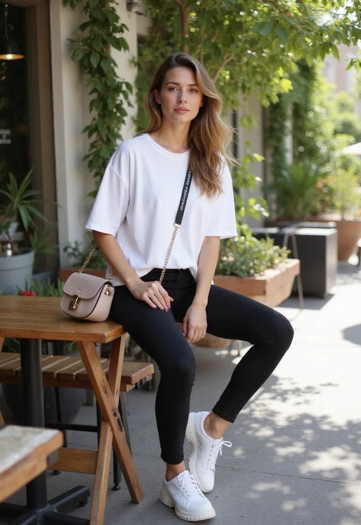 12 Must-Have Leggings Outfits for Women in 2026 (You Won't Believe #5!) - 1. The Classic White Tee and Leggings Combo