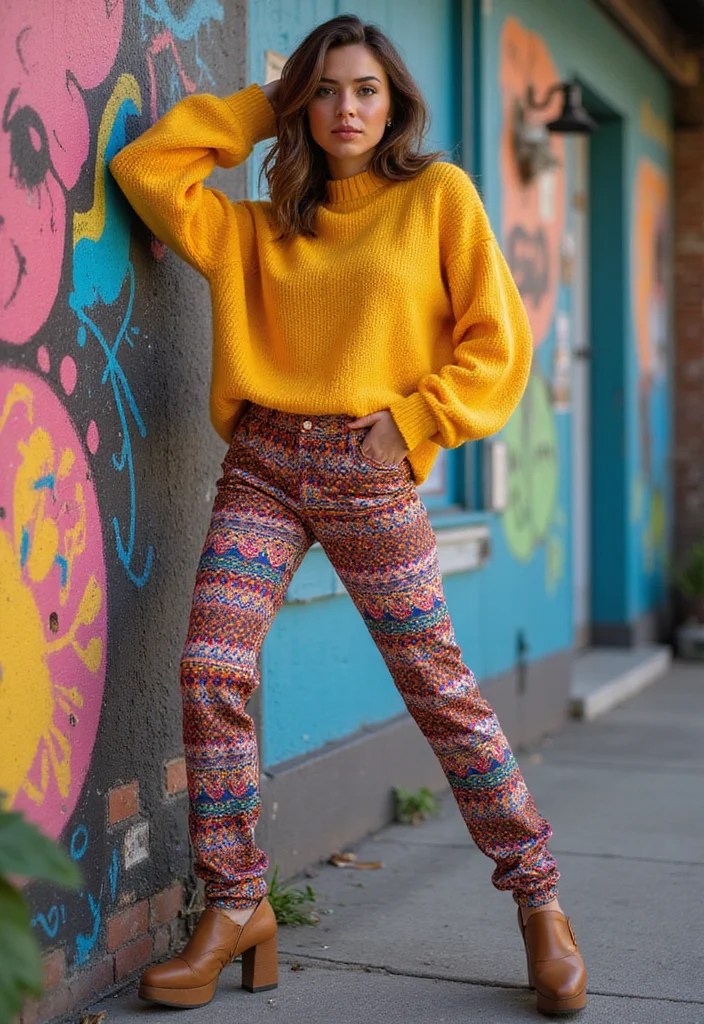 12 Must-Have Leggings Outfits for Women in 2026 (You Won't Believe #5!) - 4. Printed Leggings for a Bold Statement