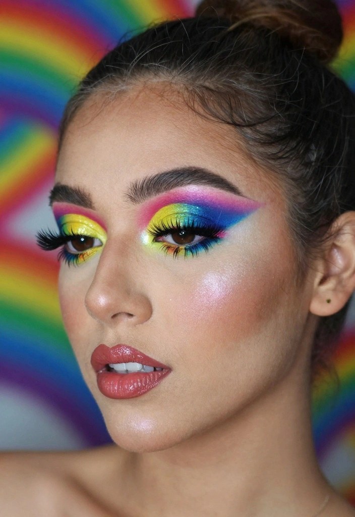 10 Out-of-This-World Alien Makeup Looks You Have to Try (Number 5 Will Shock You!) - 7. Rainbow Space Princess 1