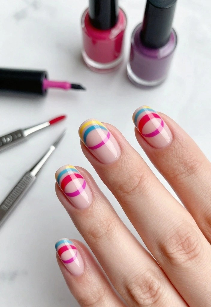 10 Valentine Day Nails with a Twist That'll Make Your Heart Skip a Beat! - 10. Love Stripes 1