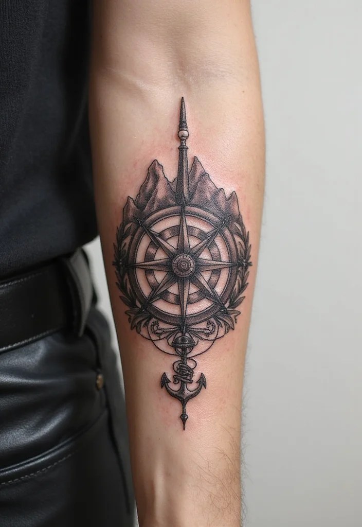 13 Unique Tattoos That Speak to Your Heart Without a Single Word! - 11. The Compass of Life 1