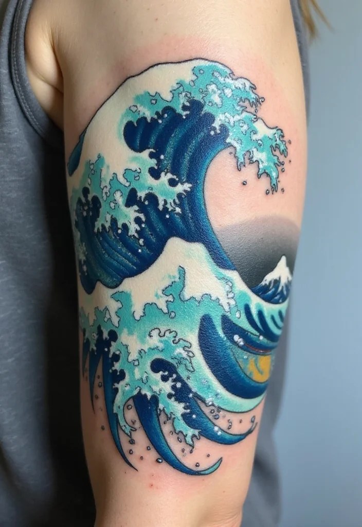 13 Unique Tattoos That Speak to Your Heart Without a Single Word! - 3. Waves of Emotion 1