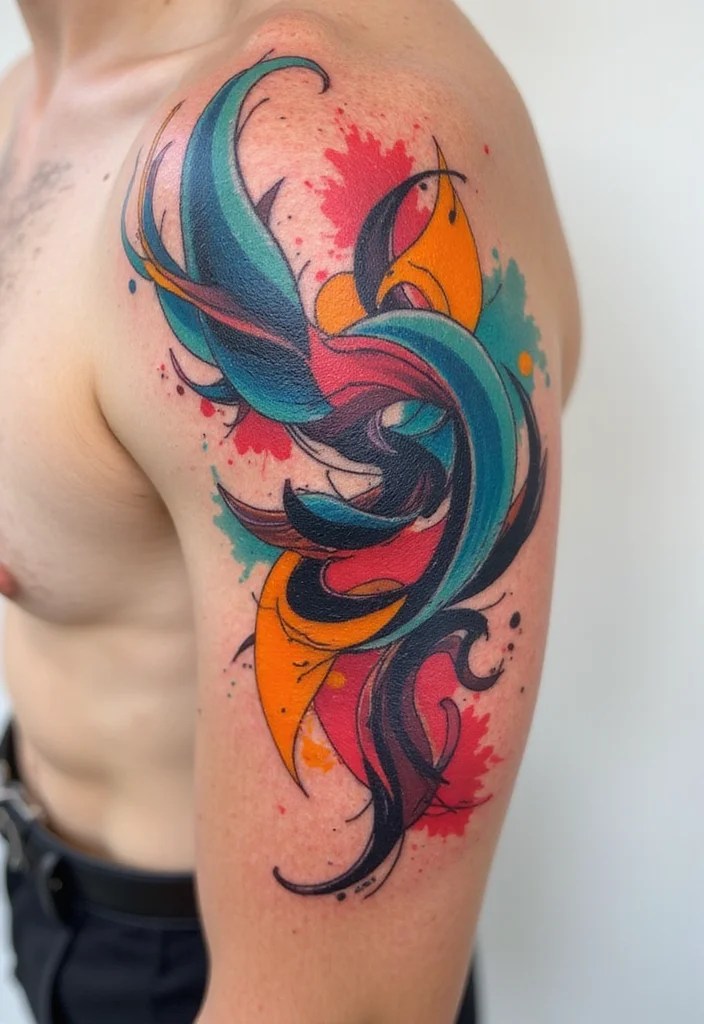 13 Unique Tattoos That Speak to Your Heart Without a Single Word! - 9. Abstract Expression 1