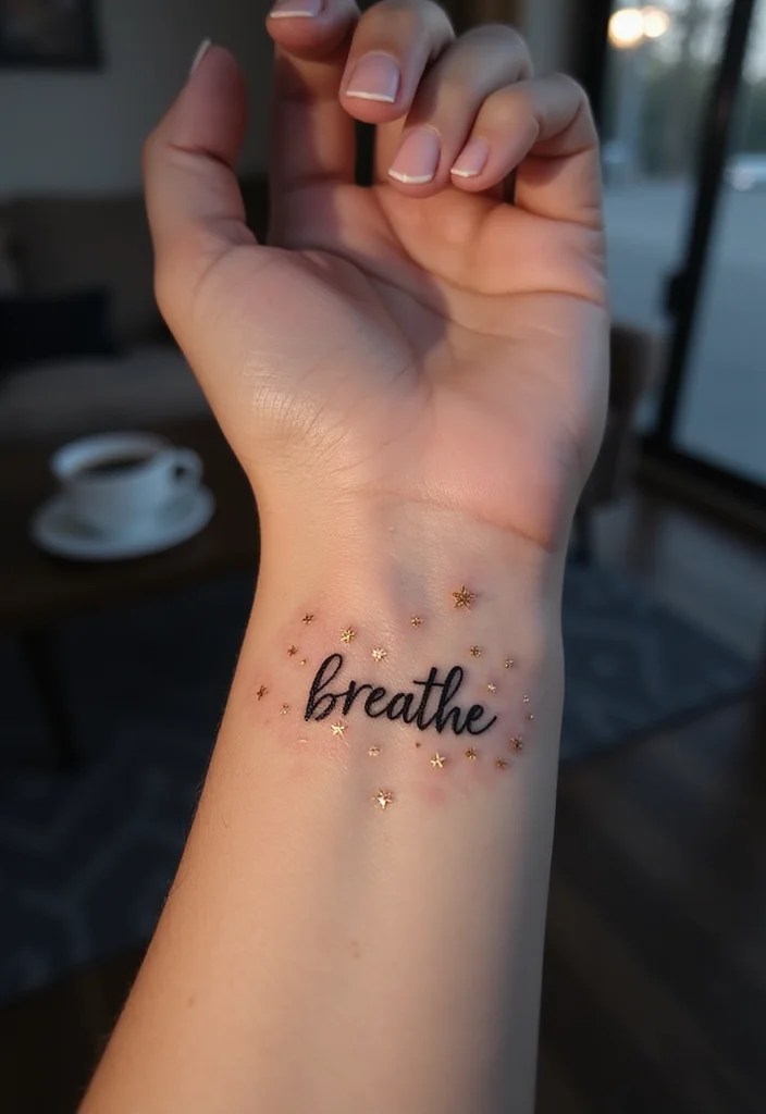 10 Breathe Tattoos That Will Make You Take a Deep Breath and Smile! - 9. Stars and Breathe 1