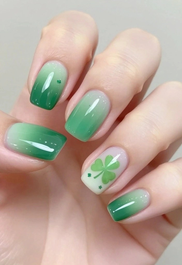 14 Must-Try St Patrick's Day Nail Designs for a Lucky Look This Year! - 1. Classic Green Ombre 1