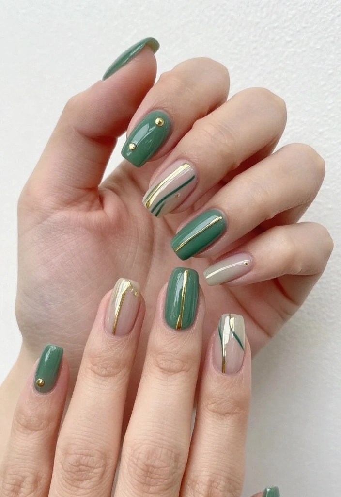 14 Must-Try St Patrick's Day Nail Designs for a Lucky Look This Year! - 11. Negative Space Nail Art 1